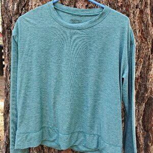 PATAGONIA Glorya Twist Top, long-sleeved, blue-green, medium